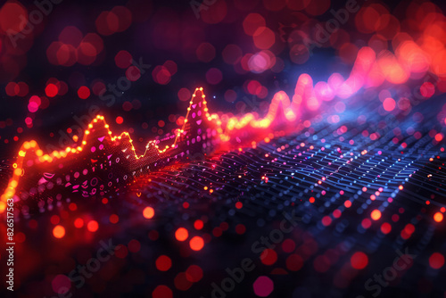 Seamless isometric pattern with heartbeat shapes forming arrow-like directions, highlighting movement,