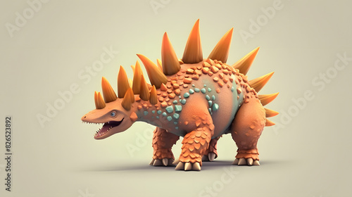 Stegosaurus 3d cartoon