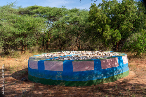 Ethiopie, circular grave in South Ethiopia.