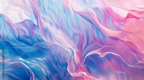 pink and blue waves , harmonious blend of pink and blue waves