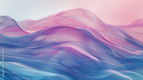 pink and blue waves , harmonious blend of pink and blue waves