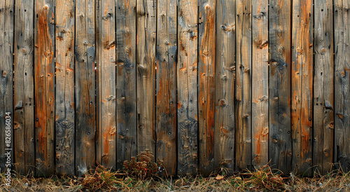wide wooden fence with many plank