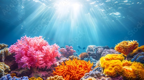 Vibrant Coral Sanctuary Thriving Underwater Ecosystem in a Protected Marine Wonderland
