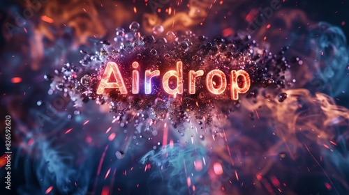 Fire Opal Crystal Cryptocurrency Airdrop concept art poster.