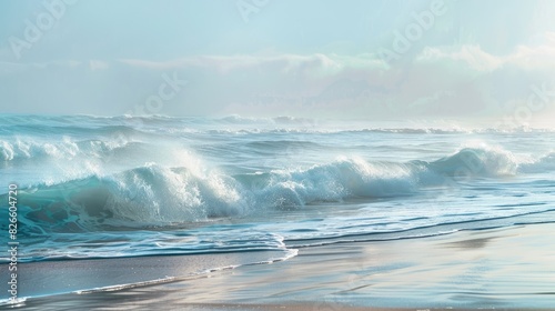 Morning Waves on the Seashore