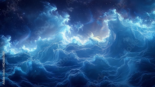 Wave background. Enchanting waves undulate gently, offering a captivating and stunning backdrop.
