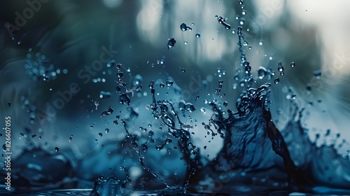 Mesmerizing Aquatic Cascade Captivating Droplets in Motion