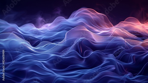 Wave background. The soft, ocean blue waves undulate gently, forming a mesmerizing and alluring backdrop.