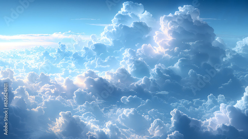 Majestic Cloudscape With Radiant Sunshine From Above