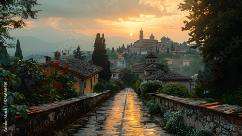 Charming View of Assisi with Historic Architecture and Scenic Italian Countryside