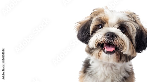 Cute puppy dog isolated on white background