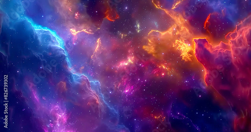 Background of galaxy and stars 