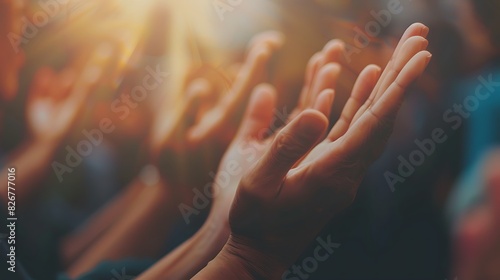 hands clasped upward in demonstration of faith