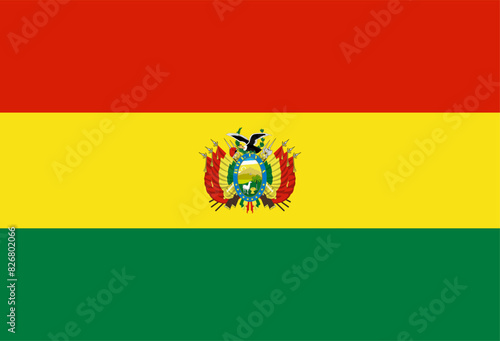 The flag of Bolivia. Flag icon. Standard color. 