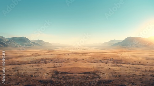 Fresh view of a panoramic view of a desert landscape