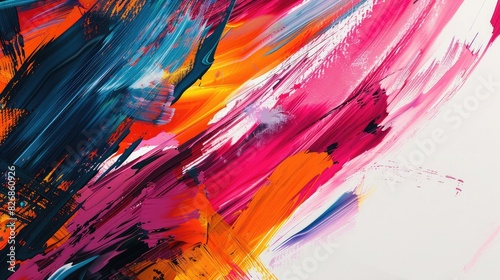 Abstract background with bold brush strokes and vivid colors, evoking a sense of energy and creativity