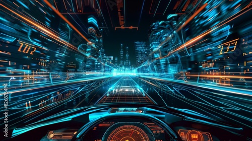 A futuristic backdrop showcasing automation in transportation