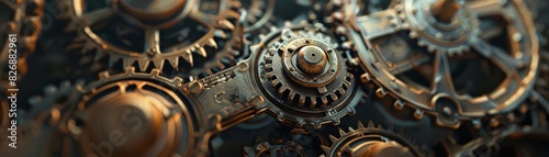 Steampunk gears and cogs.