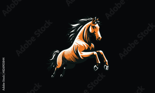 silhouette of a horse on a black background