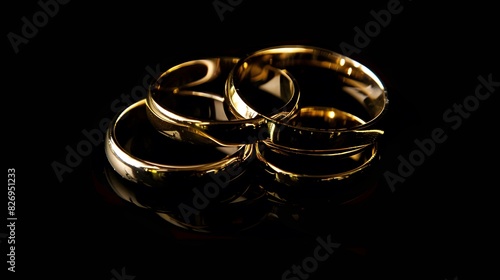 Abstract golden ring background