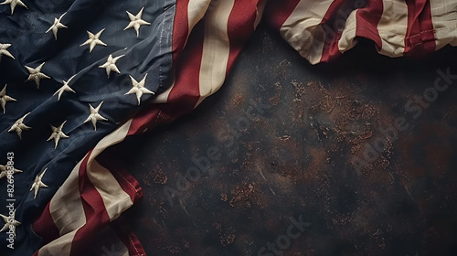 American flag background design for independence, veterans, labor, memorial day, army birthday, Generative AI