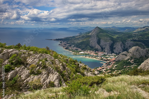 Scenic view of the Adriatic coast from the mountain