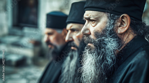 Three old orthodox monks