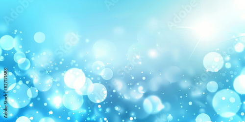 Bright bokeh lights in soft blue and white hues creating a fresh and airy atmosphere with shimmering orbs and gentle focus 