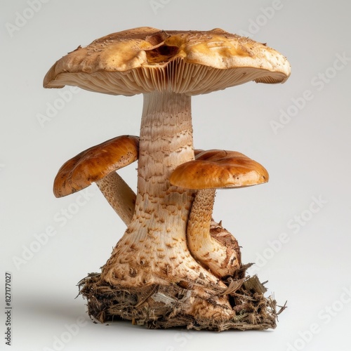 Group of Mushrooms on Pile of Dirt