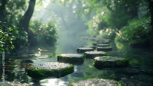 A river with stepping stones