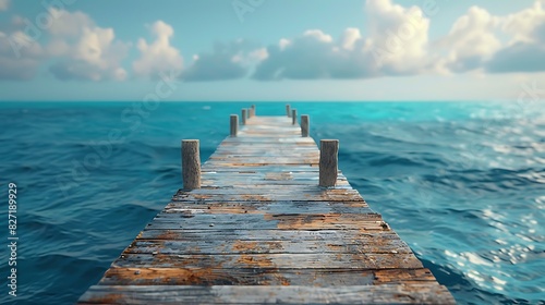 A pier stretching into the ocean