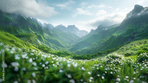 A lush green valley