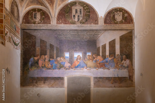 Leonardo da Vinci, The Last Supper, 1495-96, mural painting, Convent of Santa Maria delle Grazie, Milan, Italy.