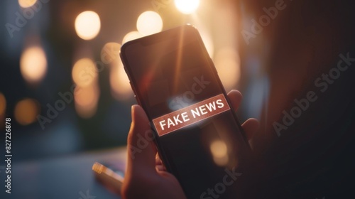 The smartphone with fake news