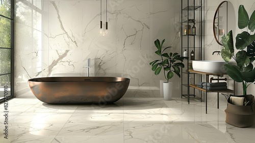 Exquisite tile designs inspired by the graceful patterns of delicate marble, elevating the visual allure of modern interiors