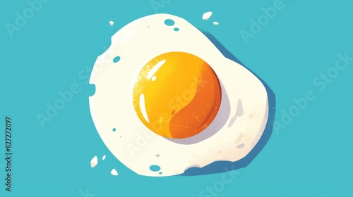 Illustration of an egg icon with a customizable stroke allowing you to adjust its thickness presented in a sleek flat design and available as a 2d graphic