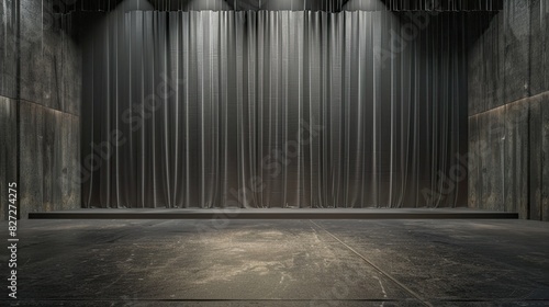 Neutral gray backdrop for concerts, ideal for spotlighting performers and enhancing stage presence