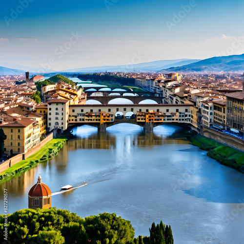 Florence in Italy with picturesque scenery , ai-generatet