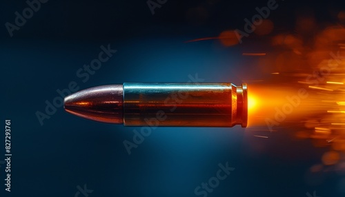 Dynamic close up of bullet casing ejecting, capturing action summer olympics sport concept