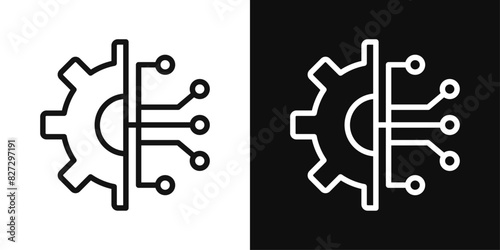 Transform icon pack. Business fintech system vector sign. Engineering skill evolution icon. Digital data technology sign.