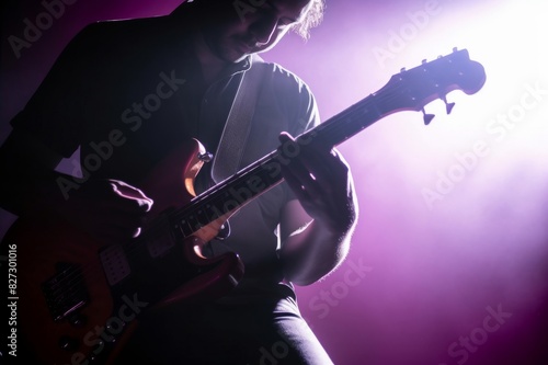 guitarist playing instrument on stage