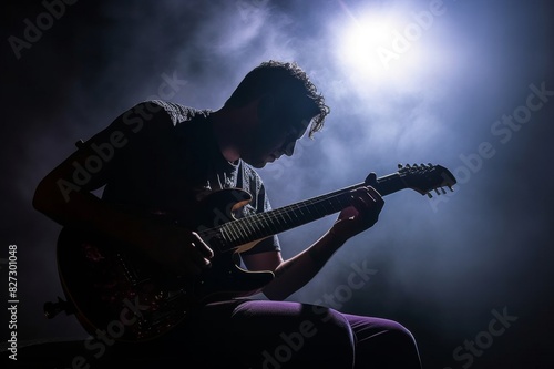 guitarist playing instrument on stage