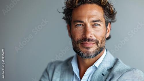 portrait of a handsome smiling business man isolated on white background