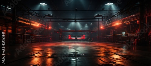 the red corner of a regular boxing ring surrounded