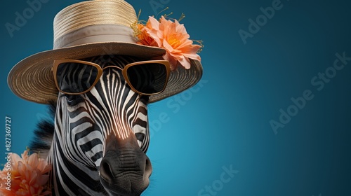 Zebra with sunglasses