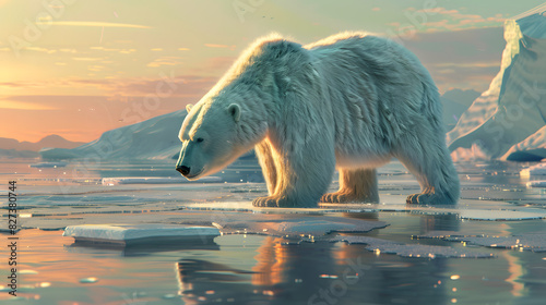 How about Polar Bear in Arctic Habitat