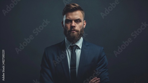businessman on dark background