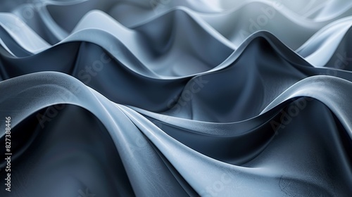 An abstract photograph of distorted waves, where fluid lines are disrupted by digital artifacts. The minimalist composition focuses on the interaction between smooth curves and abrupt glitches,