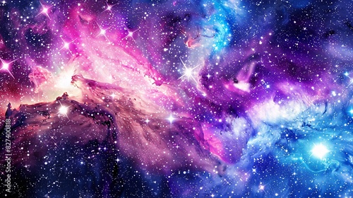 Vibrant Cosmic Nebula Art Print