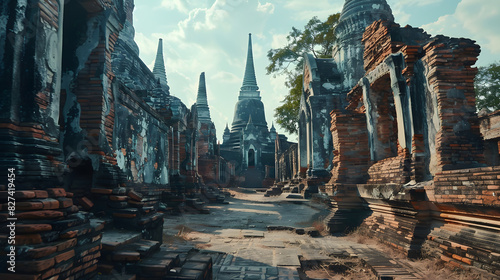 Pagoda at Wat Chaiwatthanaram temple is one of the famous temple in Ayutthaya, Thailand.